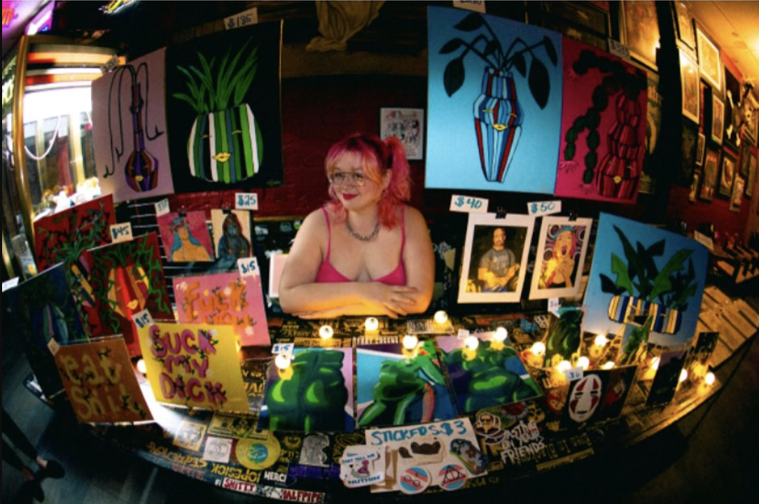 Rachel Lawson at her vendors booth