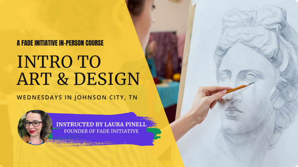 Weekly intro to art and design class instructed by FADE Initiative Founder, Laura Pinell-Carlson